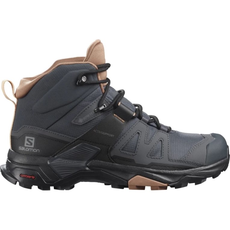 Black Salomon X Ultra 4 Mid GTX Women\'s Hiking Boots | IE KP4957